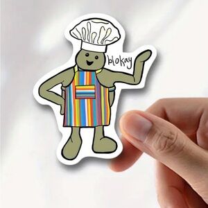 Tiny Chef Sticker Tiktok Sensation Resuable Decal Laptops Waterbottle Etc 2.75in